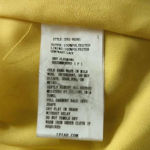 Ixiah Mustard Maxi Dress with Lace Accents - Picture 7 of 10